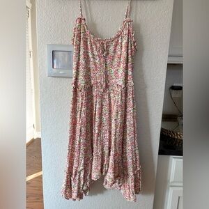 Women’s M Medium Spaghetti Strap Floral Short Spring Summer Dress
